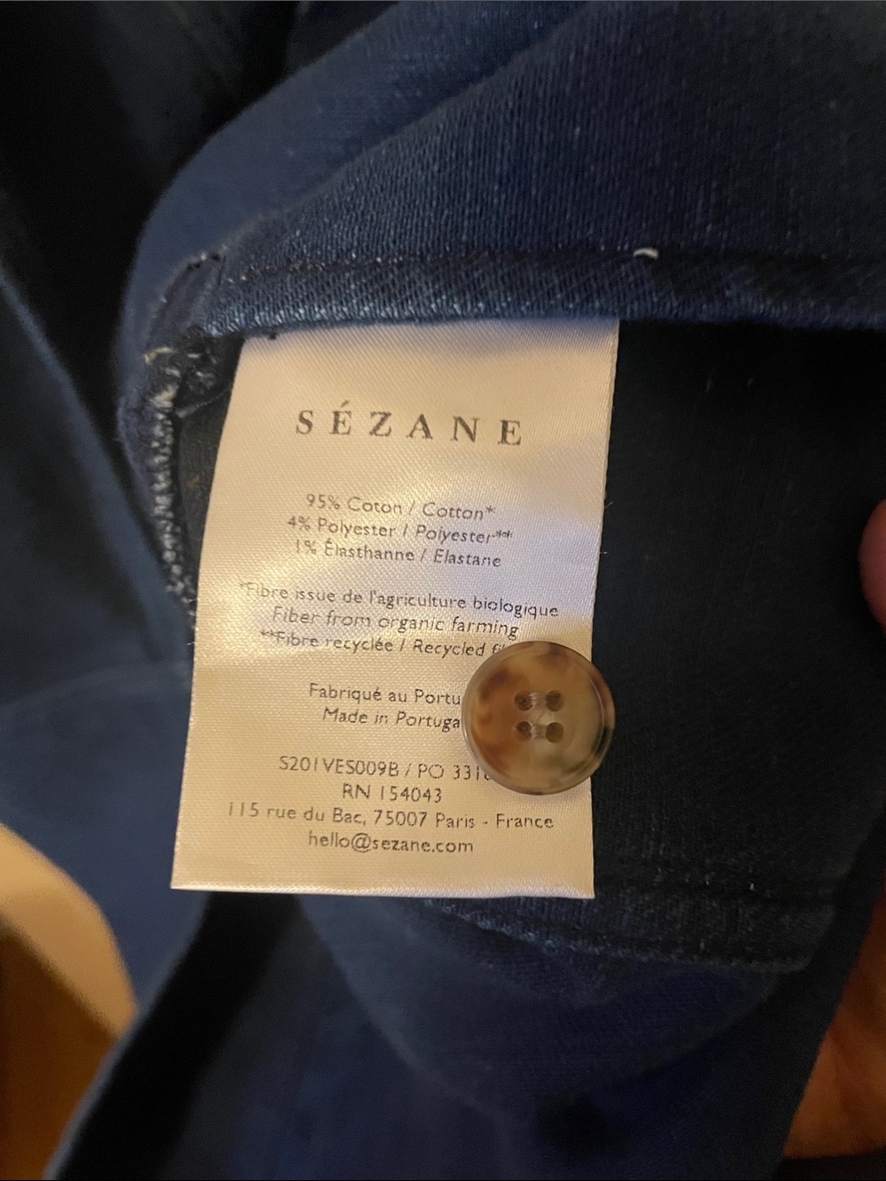 Sezane Indigo Denim Will Jacket - Women - Picture 5 of 7